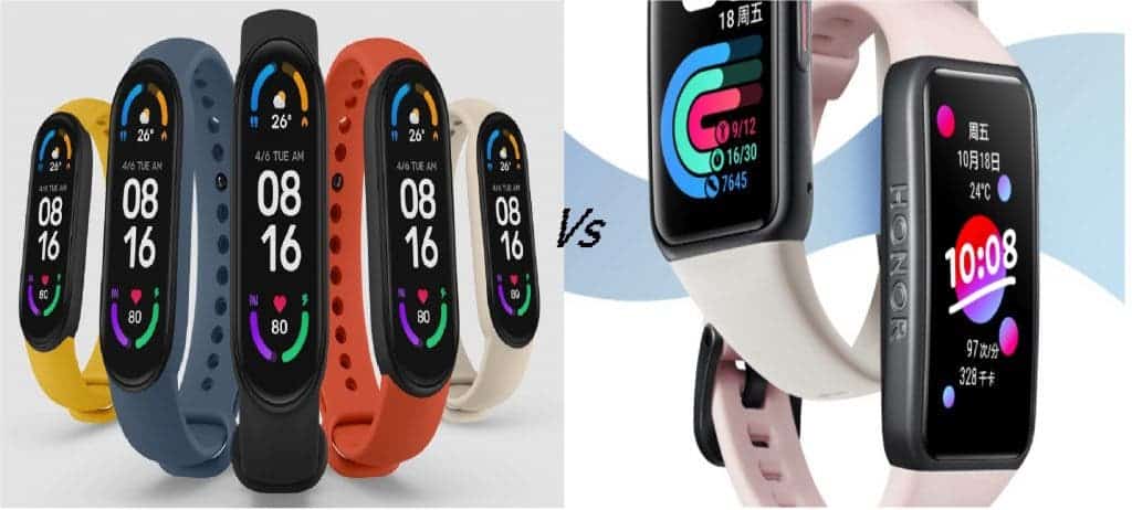 mi band 6 vs huawei 6